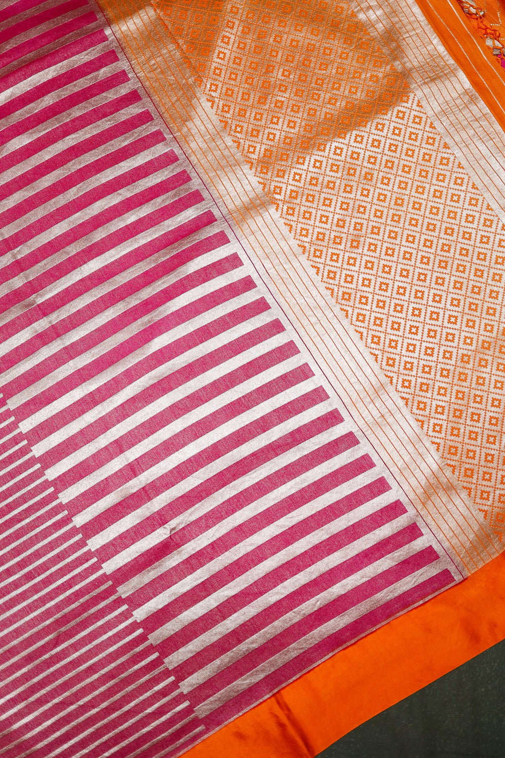 Handwoven Baby Pink Banarasi Moonga Silk Saree