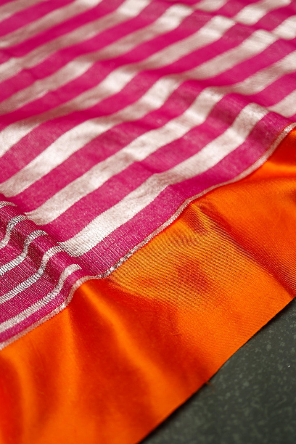 Handwoven Baby Pink Banarasi Moonga Silk Saree