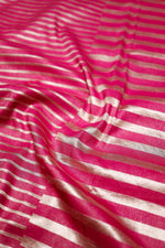 Handwoven Baby Pink Banarasi Moonga Silk Saree