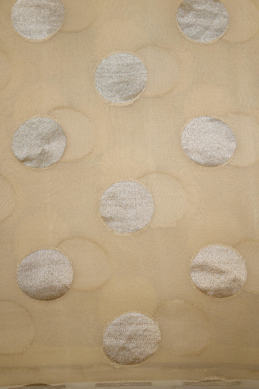Handwoven Cream Banarasi Khaddi Georgette Saree