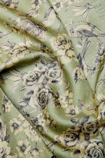 Handwoven Pastel Green Banarasi Munga Tussar Silk Saree