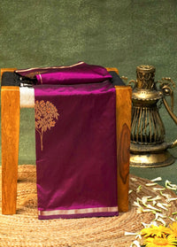 Handwoven Magenta Banarasi Katan Soft Silk Saree