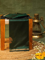 Handwoven Bottle Green Banarasi Katan Soft Silk Saree