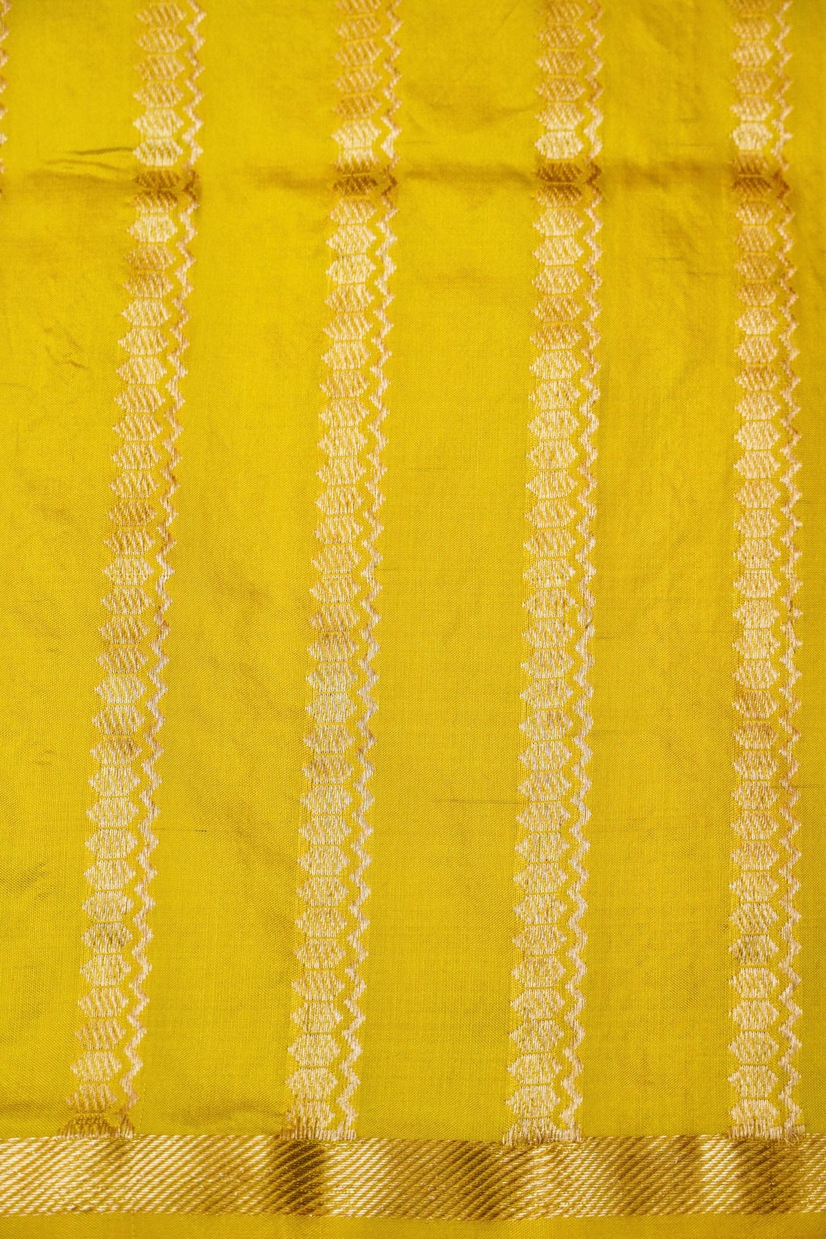 Handwoven Yellow Banarasi Katan Soft Silk Saree