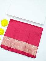 Handwoven Rani Pink Banarasi Katan Silk Saree