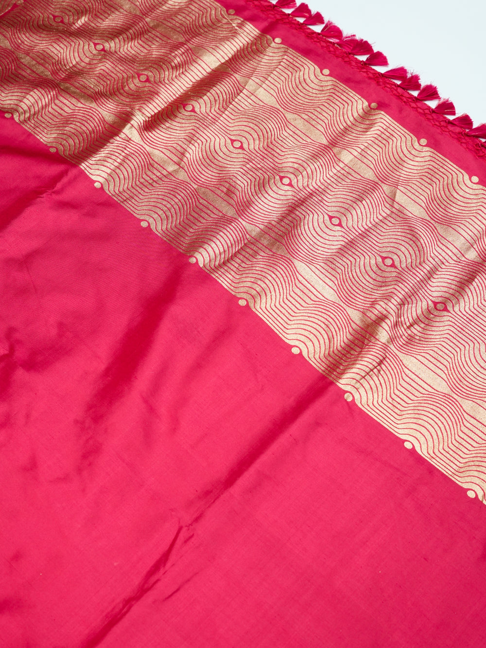 Handwoven Rani Pink Banarasi Katan Silk Saree