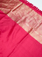 Handwoven Rani Pink Banarasi Katan Silk Saree
