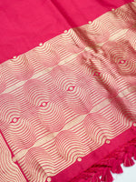 Handwoven Rani Pink Banarasi Katan Silk Saree