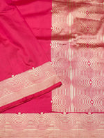 Handwoven Rani Pink Banarasi Katan Silk Saree