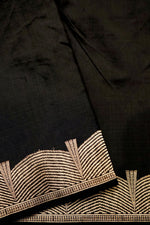 Handwoven Black Banarasi Katan Silk Saree