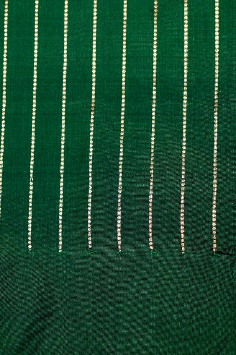 Handwoven Green Banarasi Katan Silk Saree