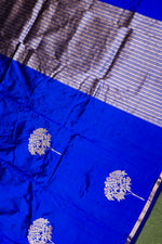 Handwoven Blue Banarasi Katan Silk Saree