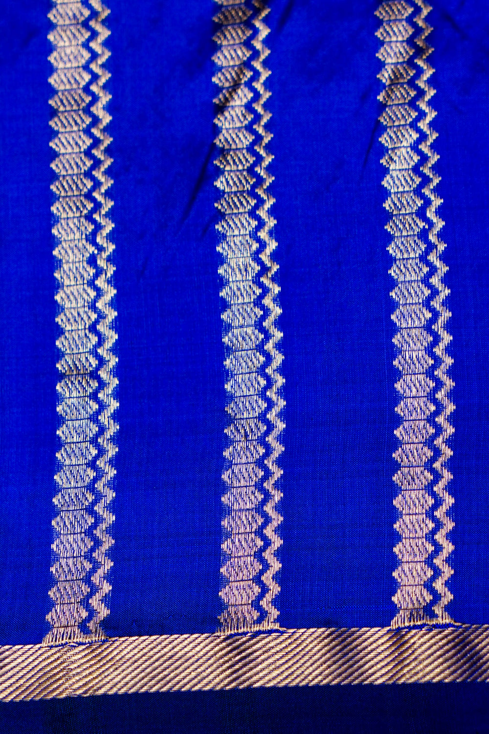 Handwoven Blue Banarasi Katan Silk Saree