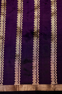 Handwoven Purple  Banarasi Katan Silk Saree