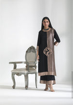Handwoven Black Banarasi Organic cotton silk Suit