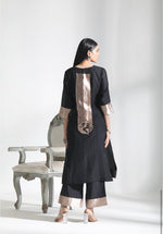 Handwoven Black Banarasi Organic cotton silk Suit