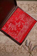 Handwoven Red Banarasi Katan Silk Saree