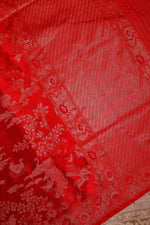 Handwoven Red Banarasi Katan Silk Saree
