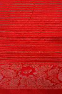 Handwoven Red Banarasi Katan Silk Saree