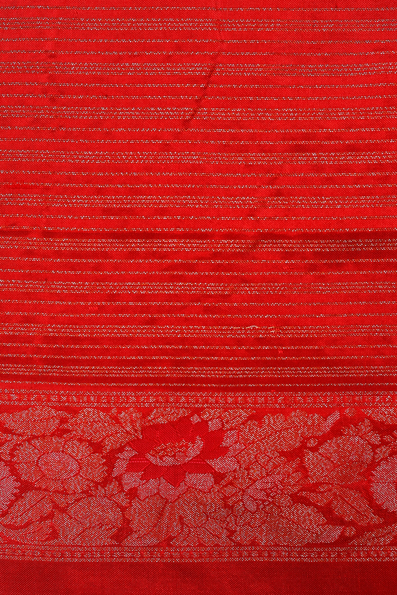 Handwoven Red Banarasi Katan Silk Saree