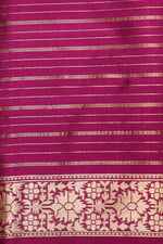Handwoven Wine Banarasi Katan Silk Saree