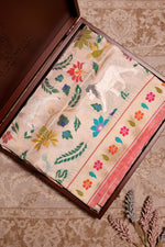 Handwoven Gold Banarasi Katan Silk Saree