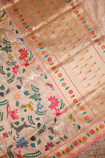 Handwoven Gold Banarasi Katan Silk Saree
