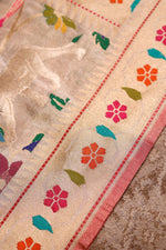 Handwoven Gold Banarasi Katan Silk Saree