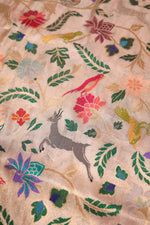 Handwoven Gold Banarasi Katan Silk Saree