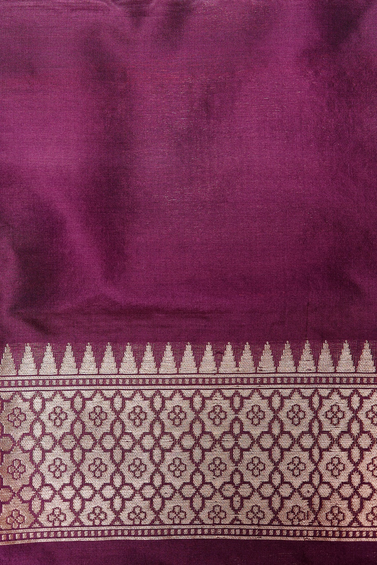 Handwoven Wine Banarasi Katan Silk Saree