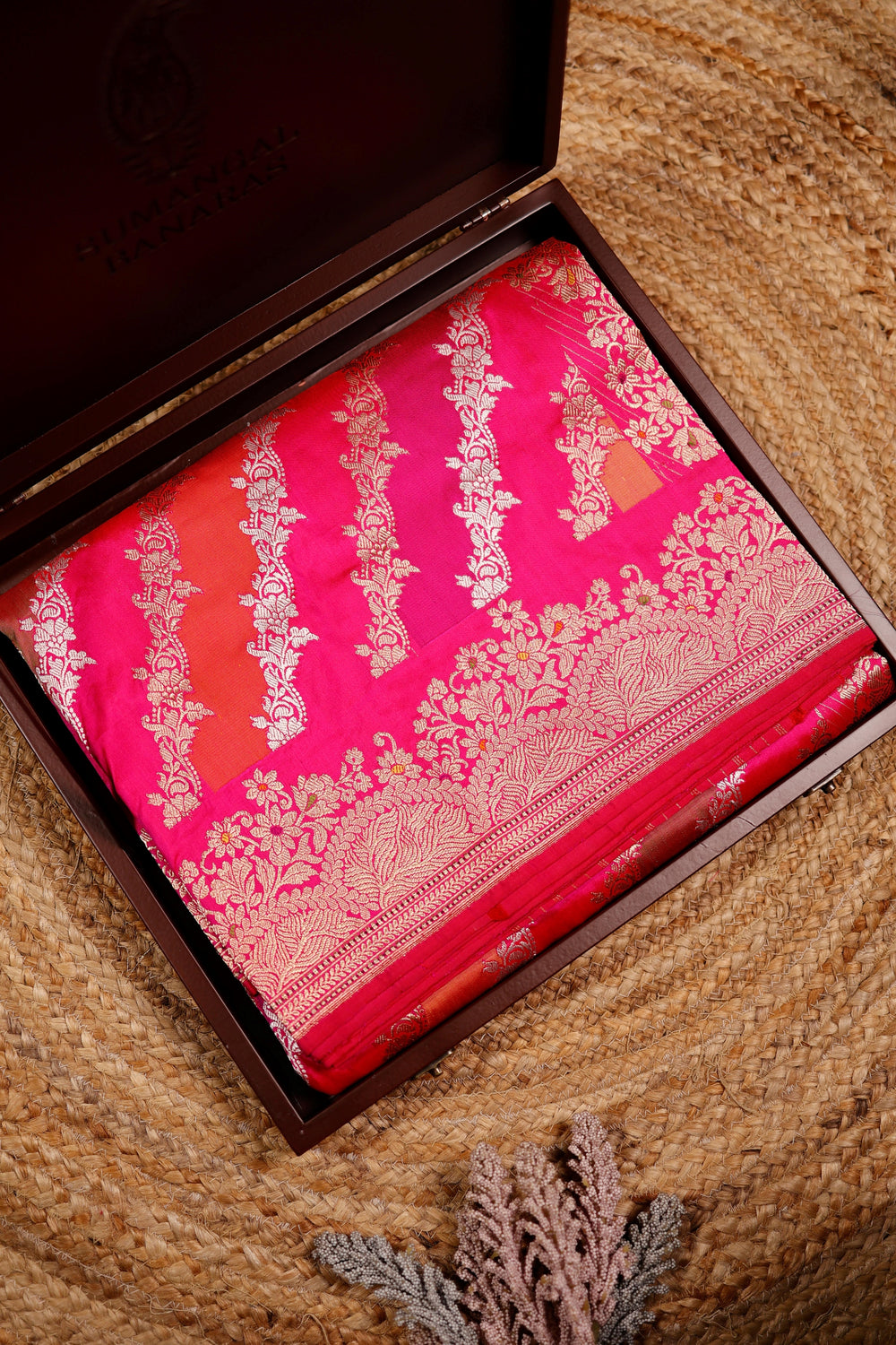 Handwoven Rangkat Banarasi Katan Silk Saree