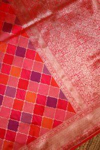 Handwoven Rangkat Banarasi Katan Silk Saree
