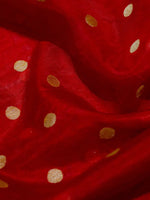 Handwoven Red Banarasi Organza Saree