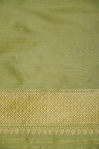 Handwoven Green Real Zari Banarasi Katan Silk Saree