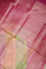 Handwoven Rangkat Real Zari Banarasi Tissue Cotton Jamdani Saree