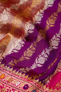 Handwoven Rangkat Real Zari Banarasi Katan Silk Saree