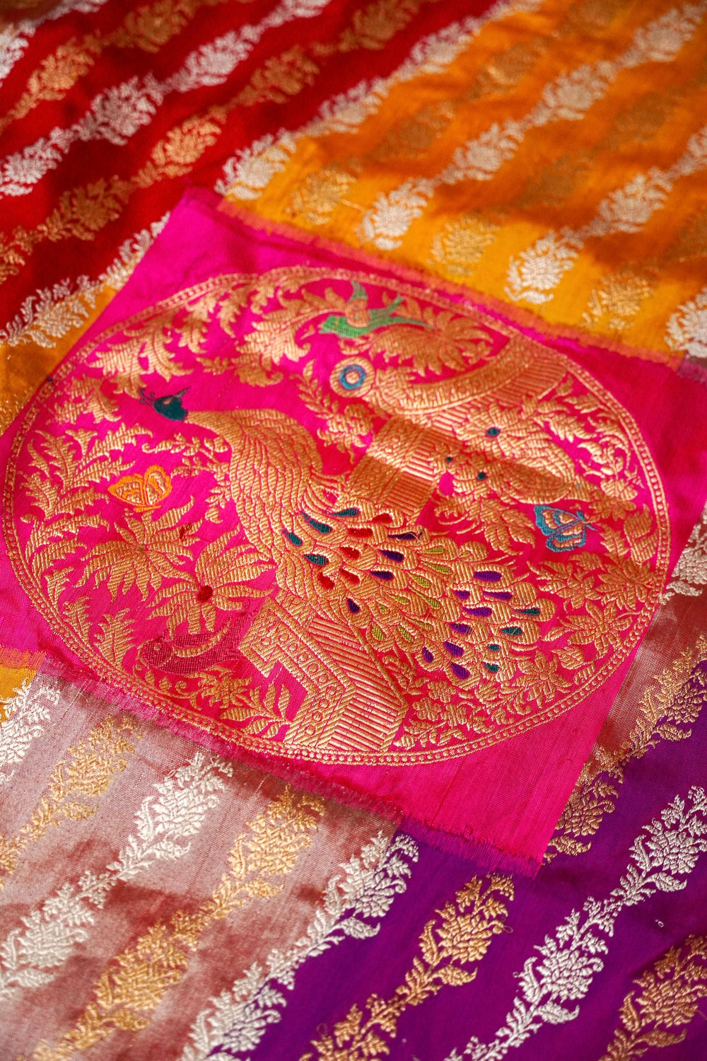 Handwoven Rangkat Real Zari Banarasi Katan Silk Saree