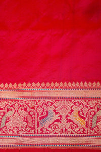 Handwoven Rangkat Real Zari Banarasi Katan Silk Saree