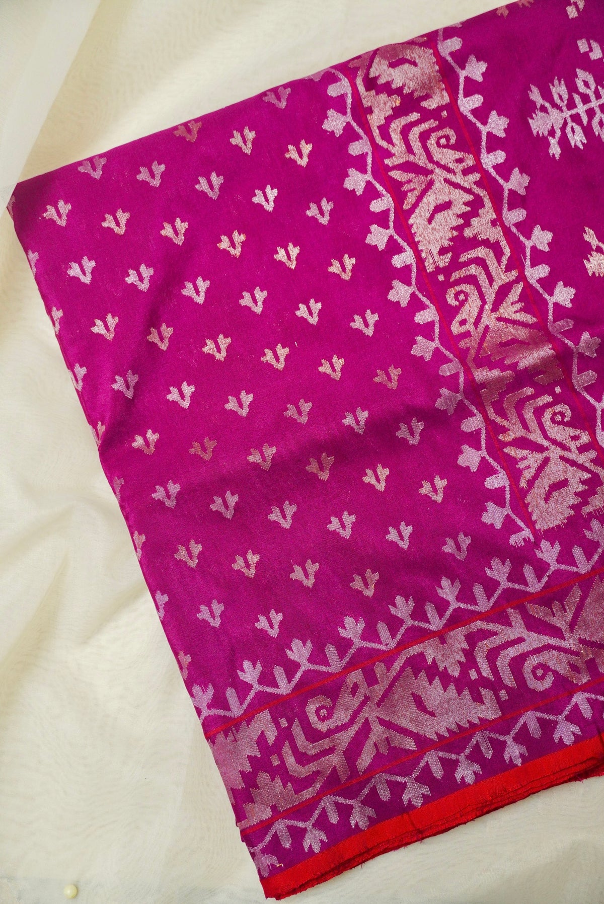 Handwoven Pink Real Zari Banarasi Katan Silk Saree