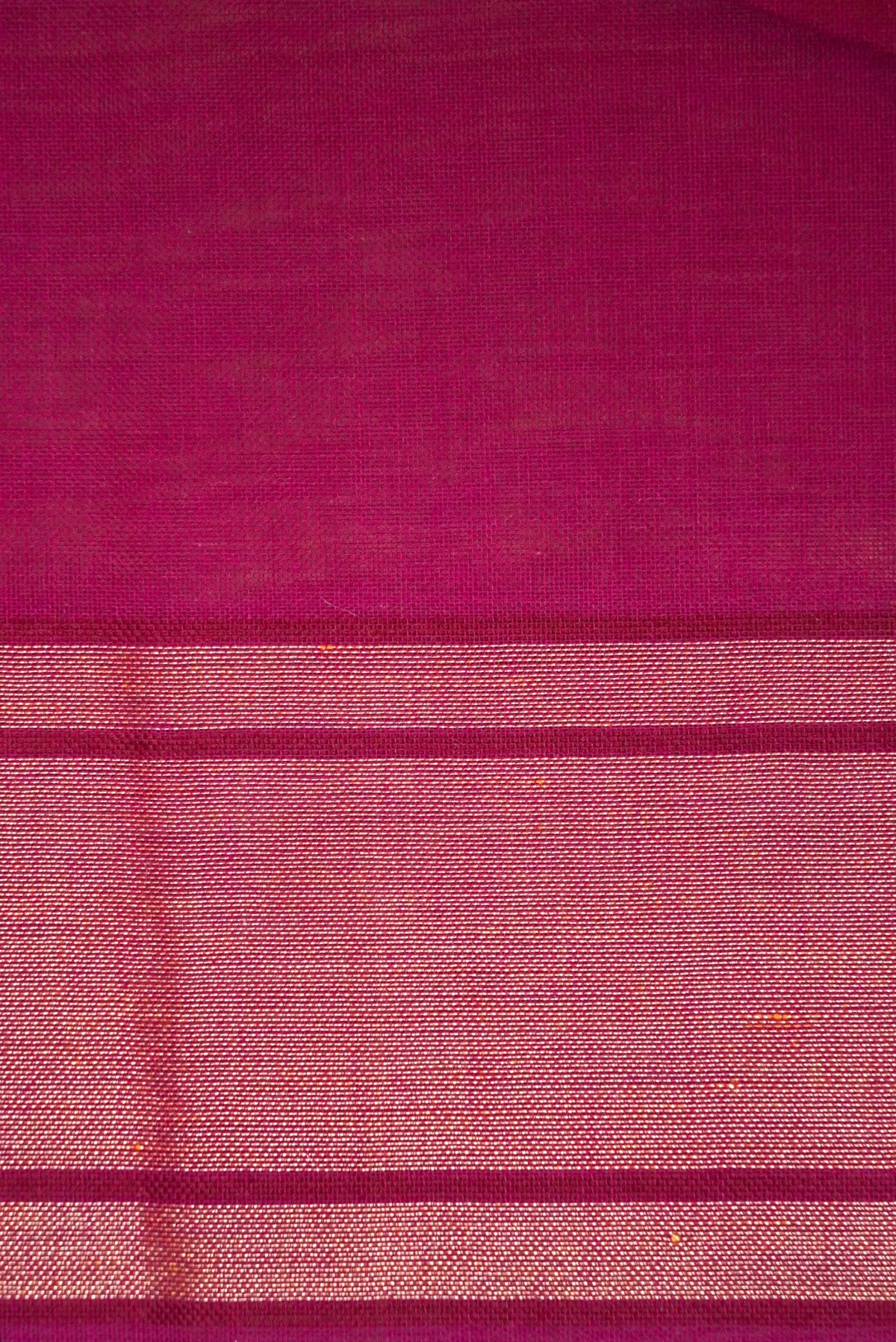 Handwoven Wine Real Zari Banarasi Cotton Jamdani  Saree