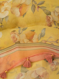 Handwoven Yellow Banarasi Moonga Silk Suit