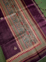 Handwoven Brown Banarasi Chiniya Silk Saree