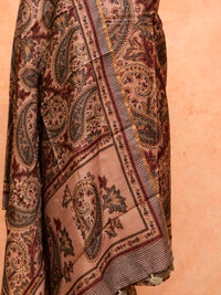 Handwoven Banarasi Brown Tussar Silk Suit