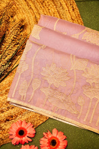 Designer Lavender Organza Saree