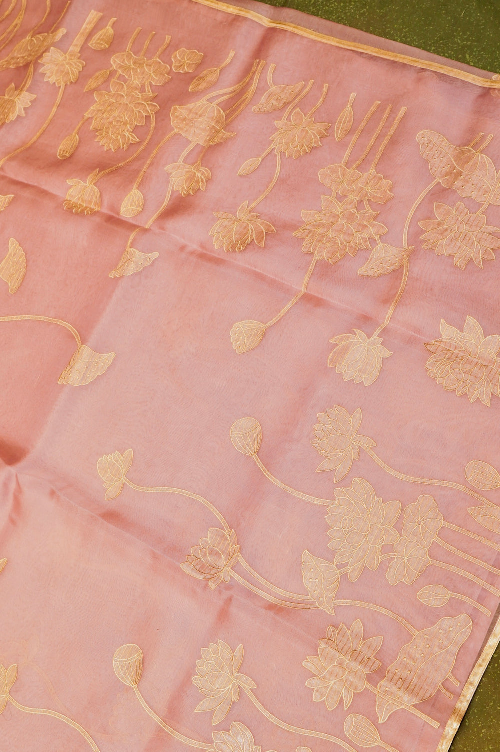 Designer Lavender Organza Saree