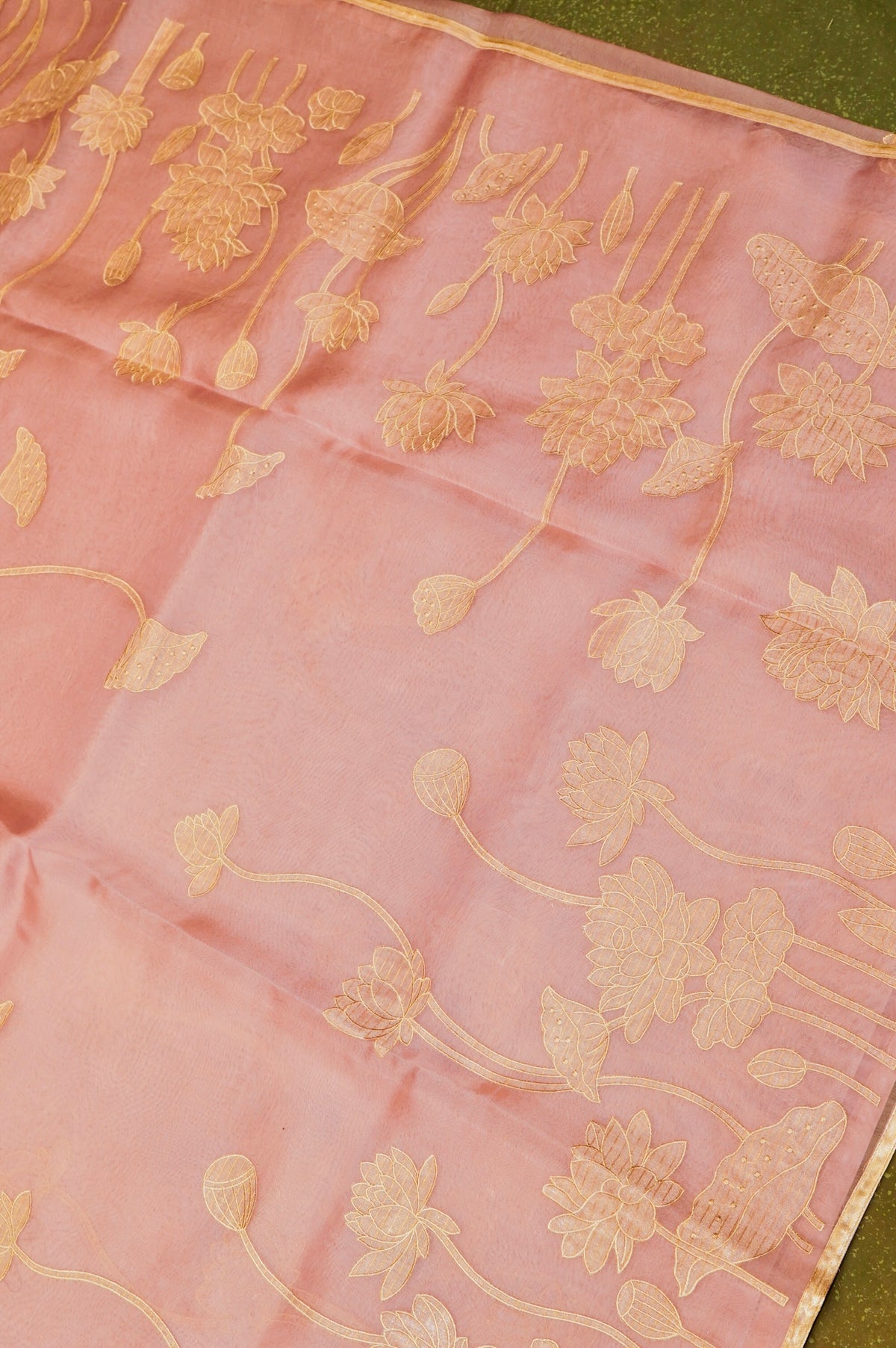 Designer Lavender Organza Saree