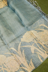 Designer Powder blue Organza Suit
