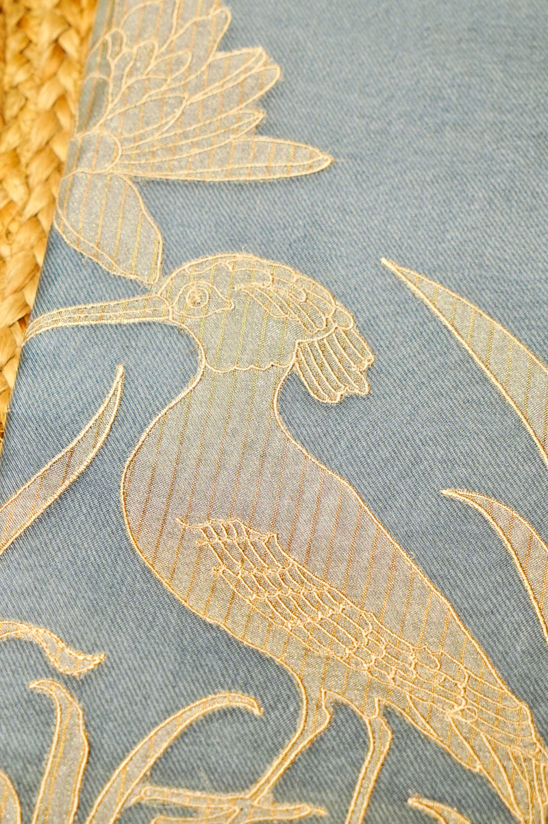 Designer Powder blue Organza Suit