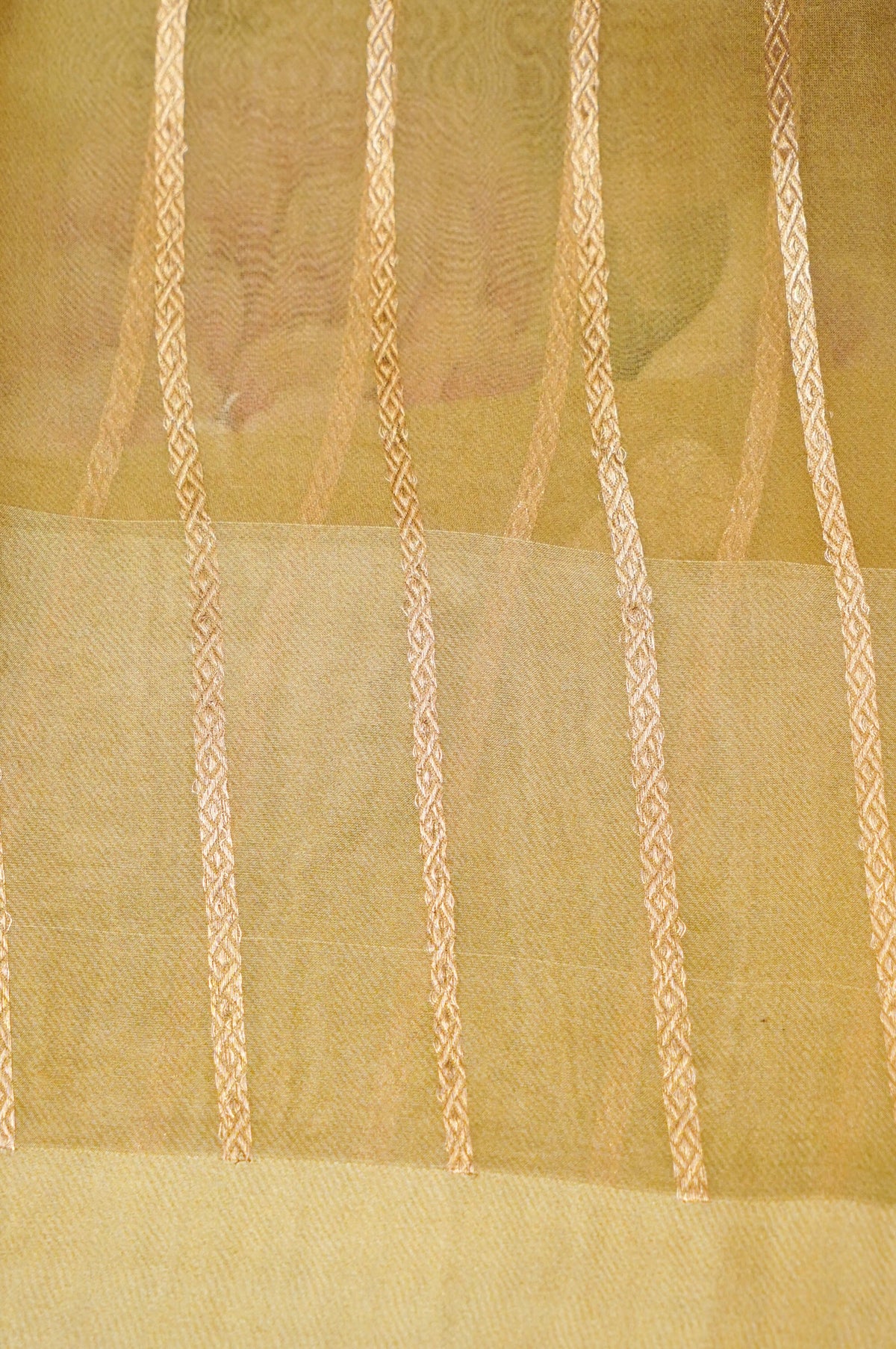 Designer Light Yellow Organza Saree