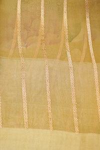 Designer Light Yellow Organza Saree